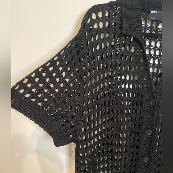 ASOS Black Crochet Maxi Dress - Picture 3 of 4